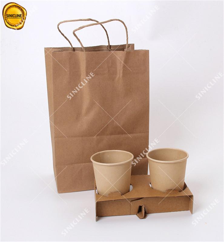 Eco Kraft Coffee Paper Cup Holder for Takeaway