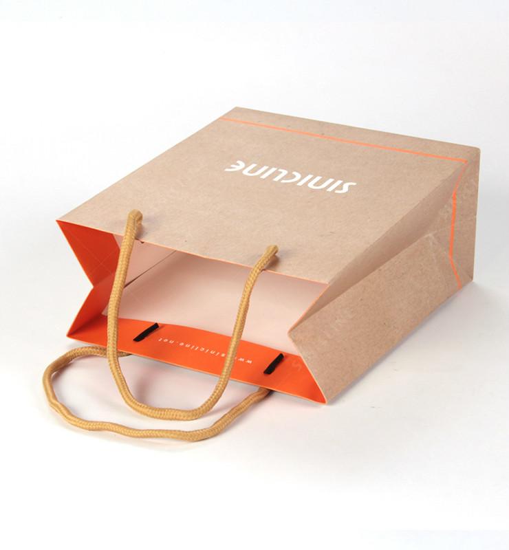 Brown kraft paper packaging bag for shoes/bags